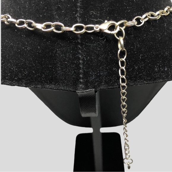 Y Drop Necklace Stones Pearls Beads White Clear & Gold. 1980s - Picture 5 of 6